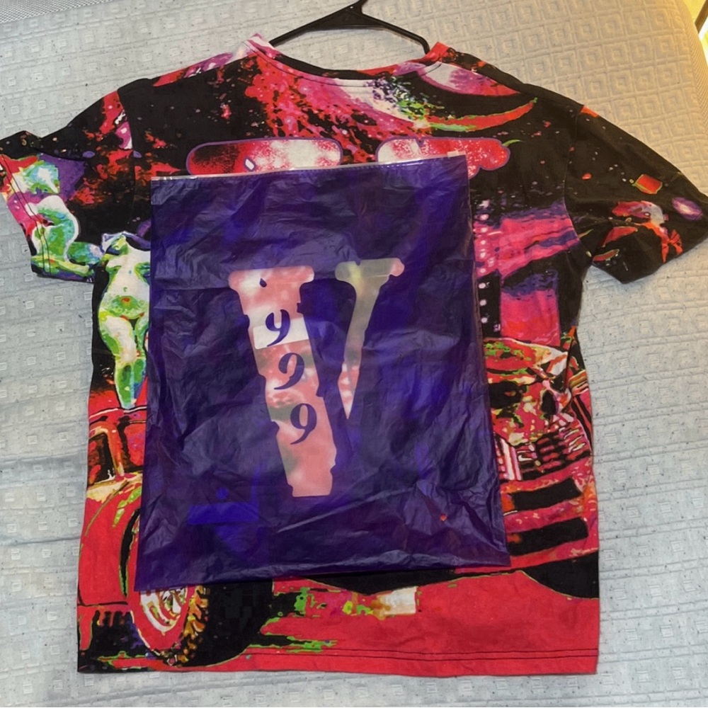 Juice Wrld VLONE Galaxy All Over T-shirt Black/multi LARGE
